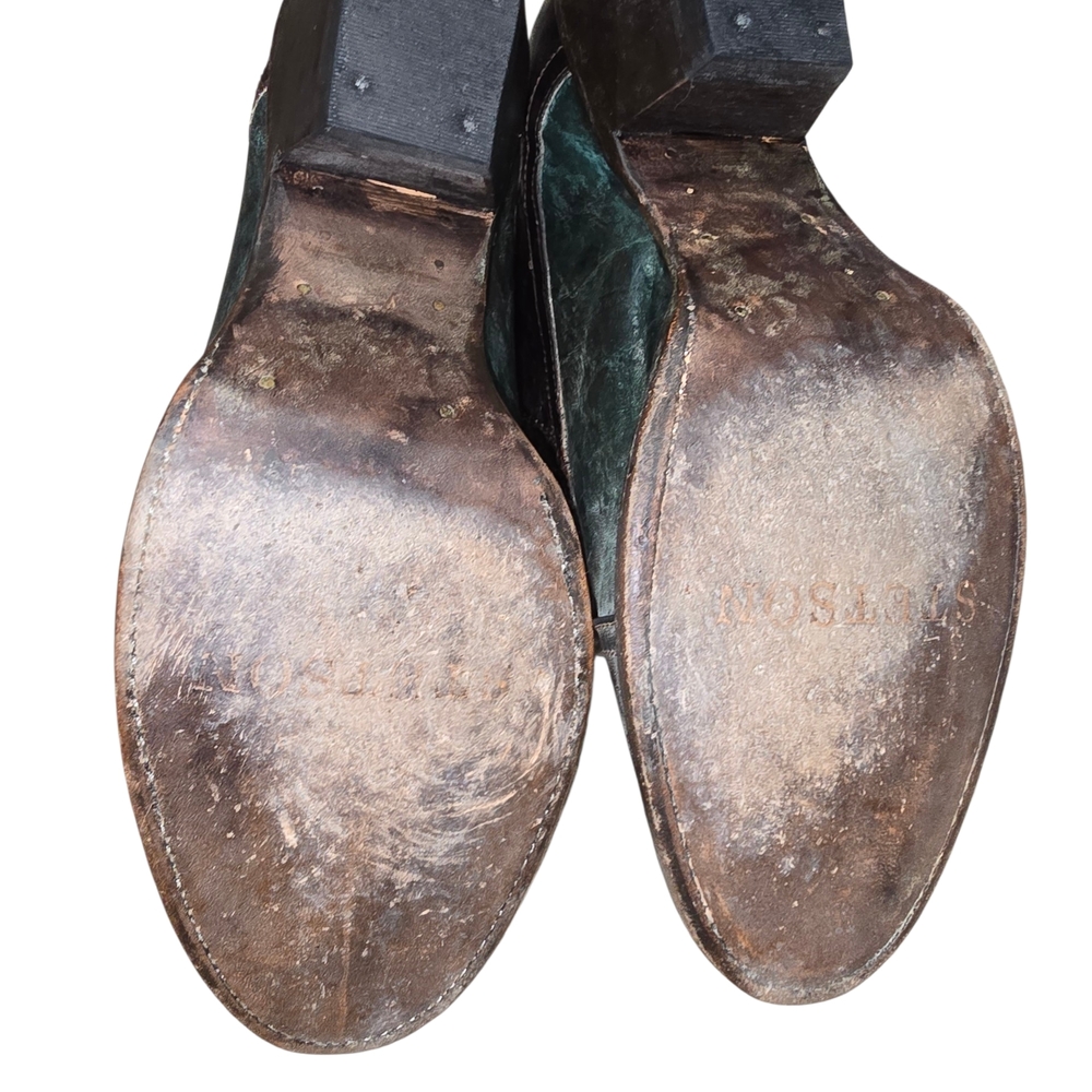 Stetson Dark Teal Oxfords for Men - Picture 9 of 10